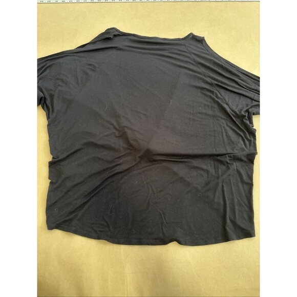 Forever 21 Short sleeve Shirt Top Womens 0XL Black Minimalist Basic - Picture 9 of 9